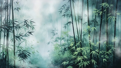 护眼绿色竹林