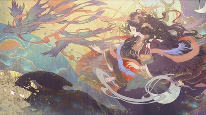 国风凤凰女娲女神超美女孩