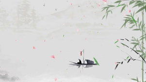 中国风山水画梅兰竹菊