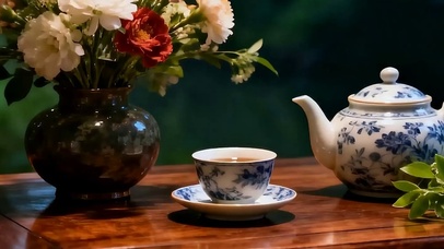 休闲茶座带鱼屏