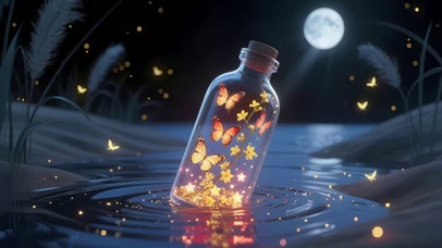 漂流瓶里的蝴蝶