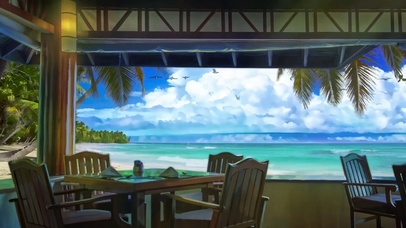 海边的宁静咖啡馆