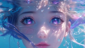 水下眼睛里有星星