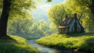 护眼绿色自然风景