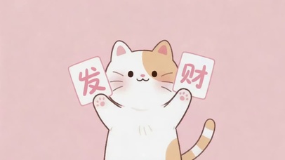 可爱的发财猫咪