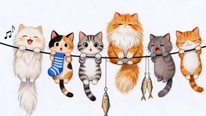 萌趣小猫的夏天