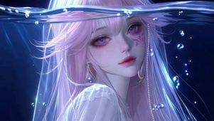 水下粉发少女