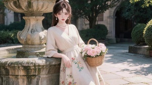 花篮女孩