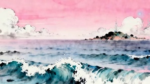 海浪带鱼屏