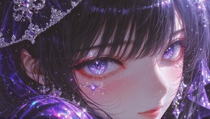 浪漫水晶女孩高清4k