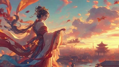 古风汉服宫殿美女