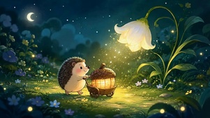 月夜森林治愈小刺猬