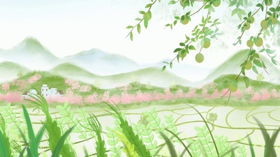 绿色风景自然山川树叶绿草