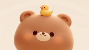 可爱小熊小鸭