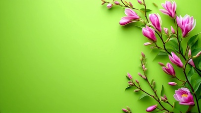 清新护眼玉兰花