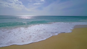 4K 纯净海滩海浪