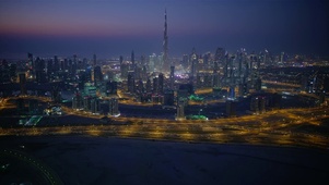 4K 航拍城市夜景