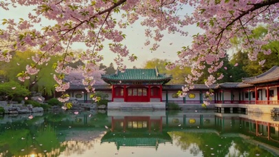 园林暮春花枝