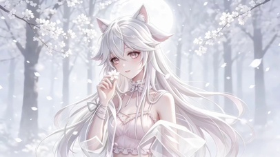 雾月樱林的狐耳少女