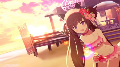 碧蓝档案泳装海边少女