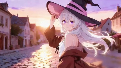 伊蕾娜街角的夕阳