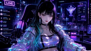 赛博朋克电竞美少女主播