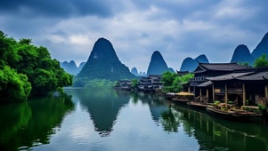 山水古镇美景