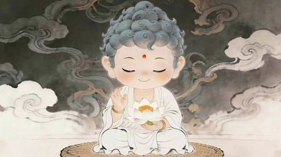 祥云间的小菩萨