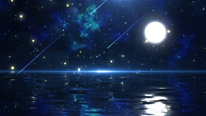 唯美4K夜景月光星空