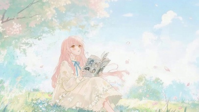 花间阅春，樱野少女
