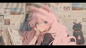 养猫的女孩儿