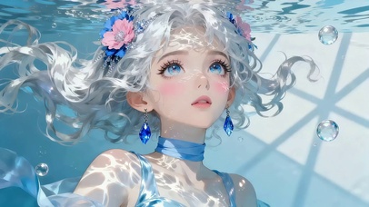 银波边水境少女