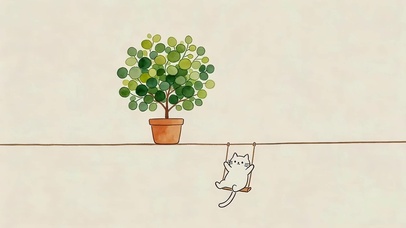 猫咪荡秋千