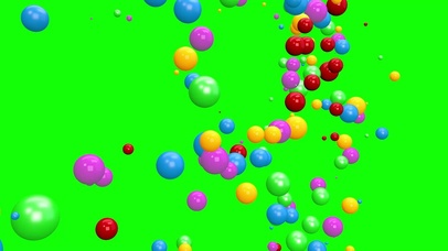 缤纷七彩圆球-绿底