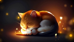 爱睡觉的猫咪