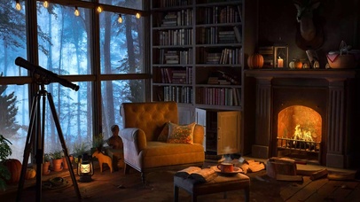 4K舒适的小木屋