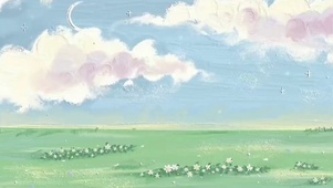 清新油画纯净天空