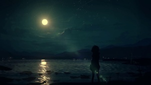 夜晚的海边