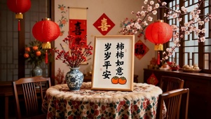 岁岁平安 柿柿如意