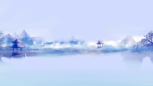 水墨画飞鸟古风唯美治愈大气