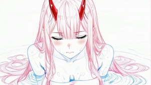 线画水境少女02