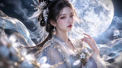 国风中秋美女
