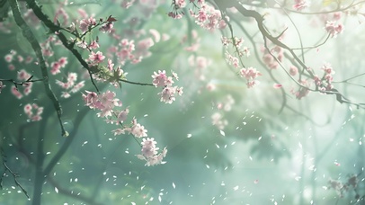 治愈清新落花纷纷