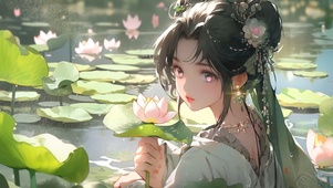 荷花少女