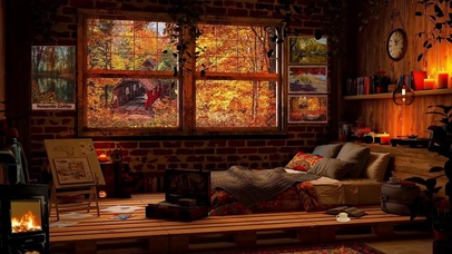 秋天小屋自然的声音