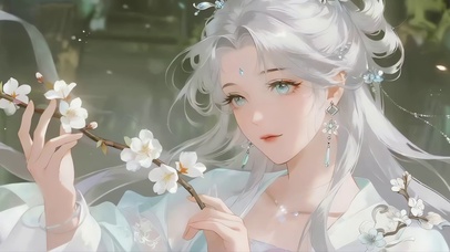 白发仙子和她的花