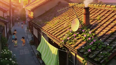 夕阳下的怀旧时光