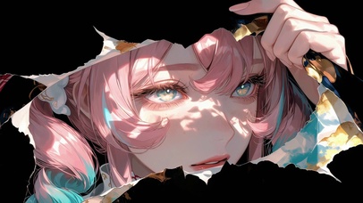 二次元光影女孩
