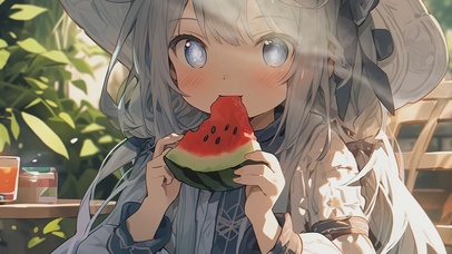 木偶吃瓜