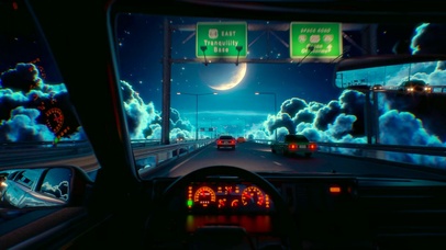 开往天际的高速汽车